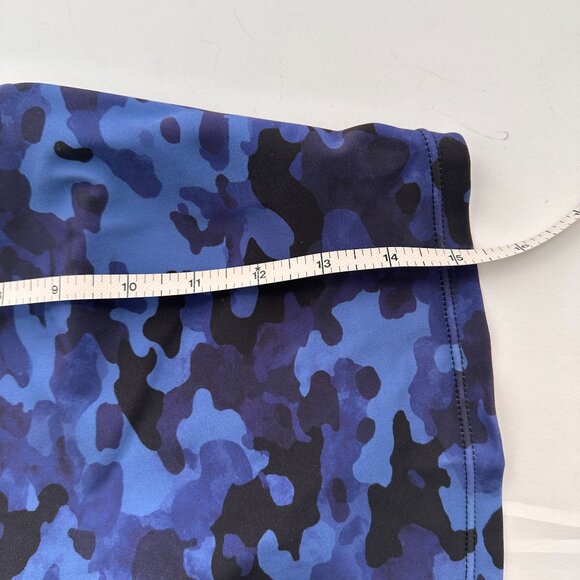 Athleta Blue Camo Conscious Crop Bikini Top Small Cups A-C - Picture 10 of 12